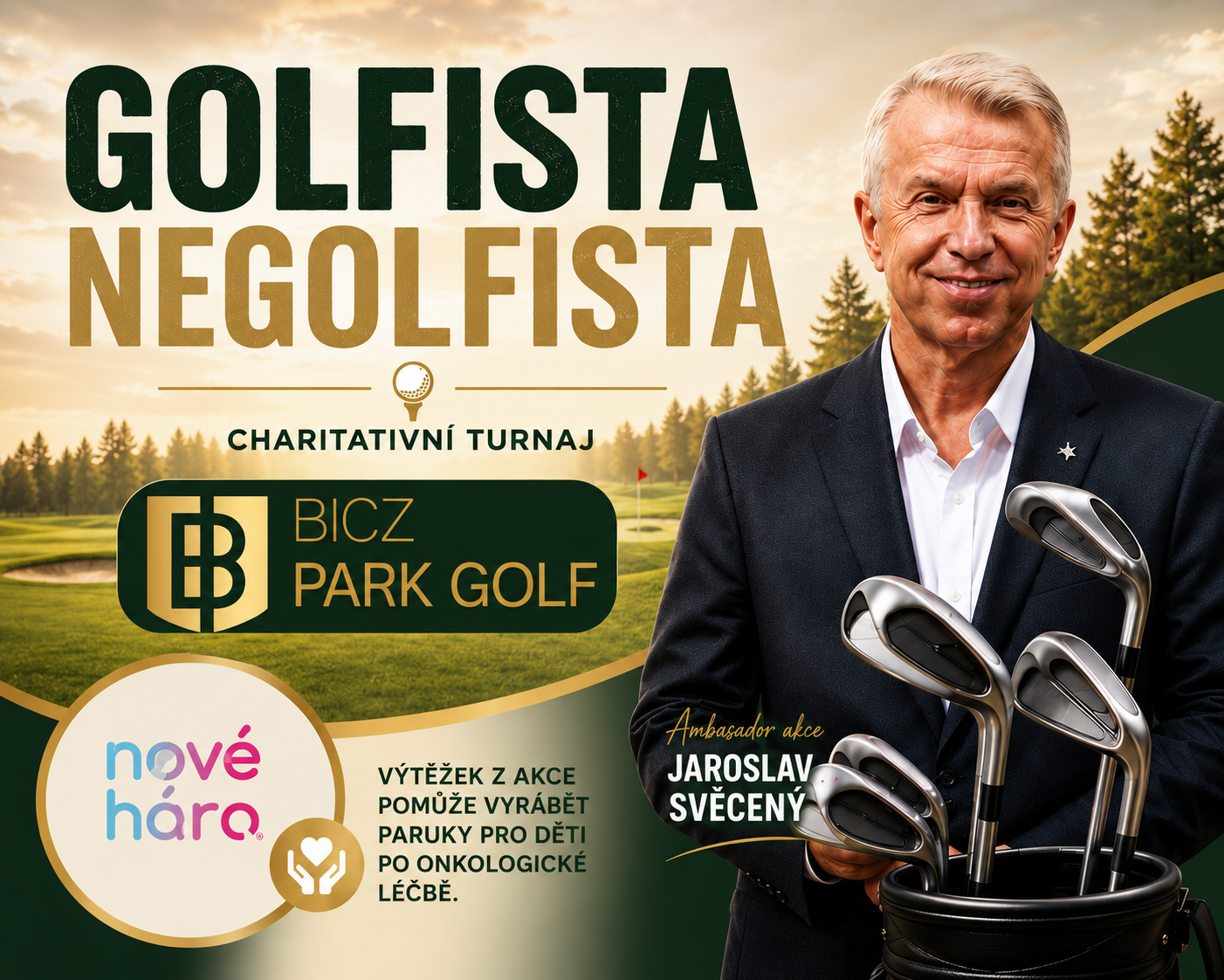 Jaroslav Svěcený ambasadorem charitativní akce Golfista & Negolfista