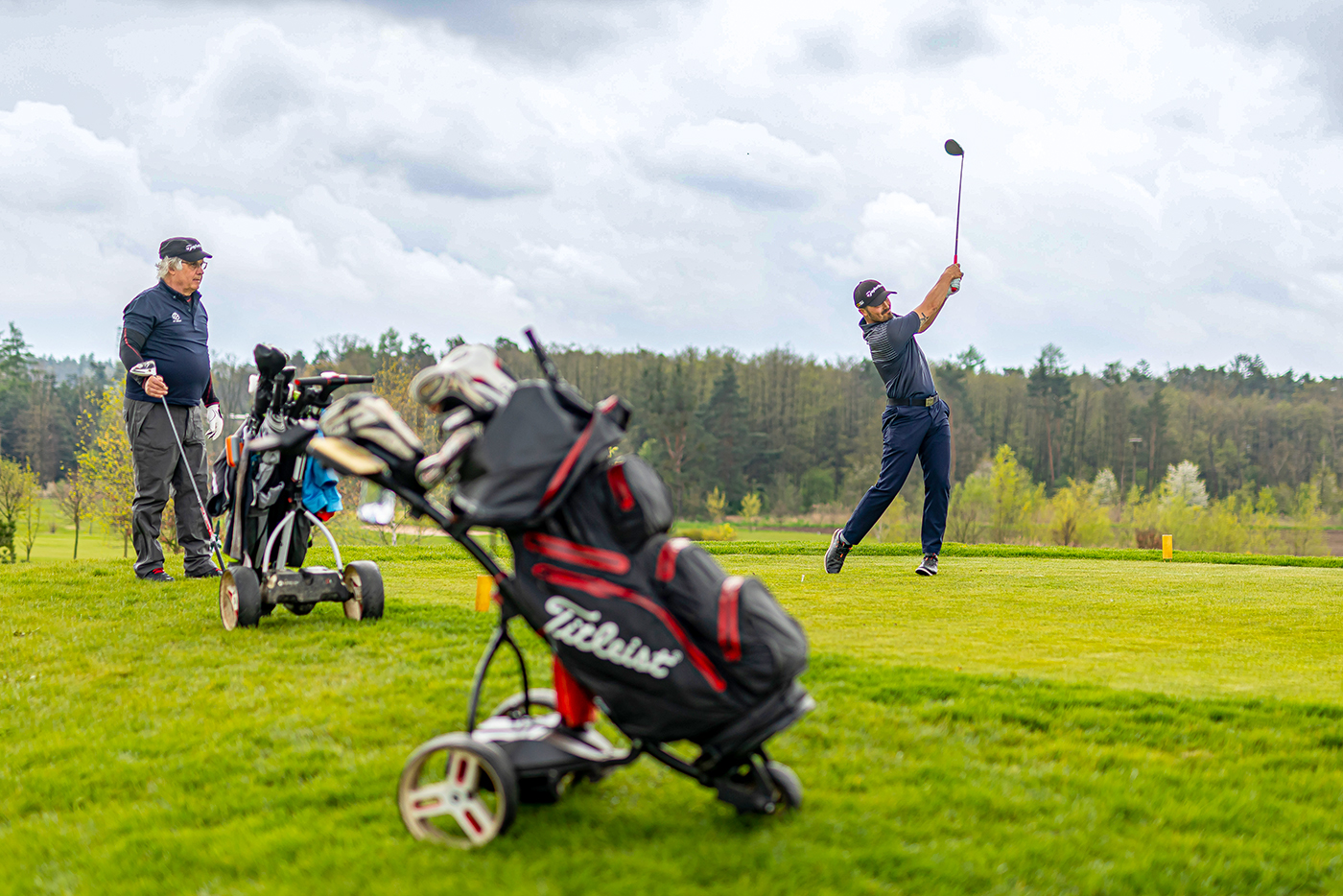 profesionální golfista během PRO-AM BICZ Park Golf Opening