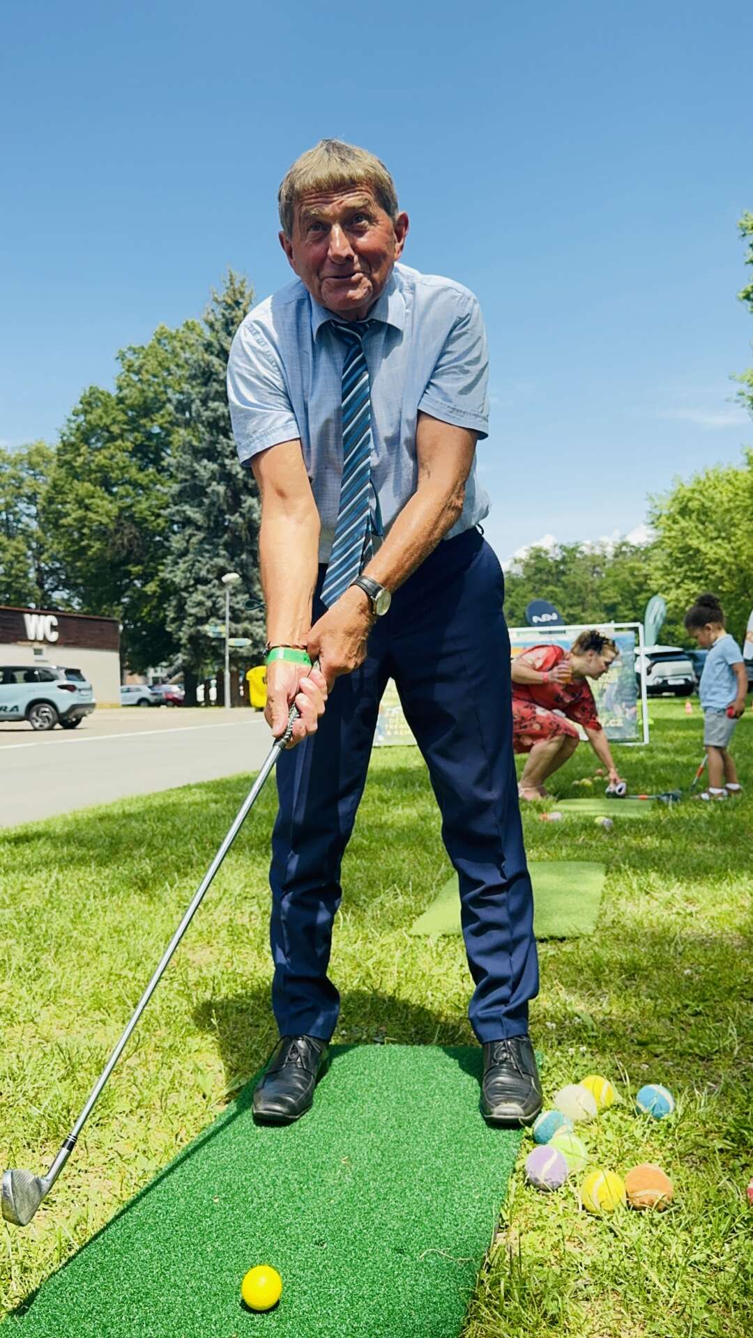 IMG_7976 Josef Váňa jako ambasador charitativního turnaje Golfista & Negolfista v BICZ Park Golf Hradec Králové.